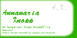 annamaria knopp business card